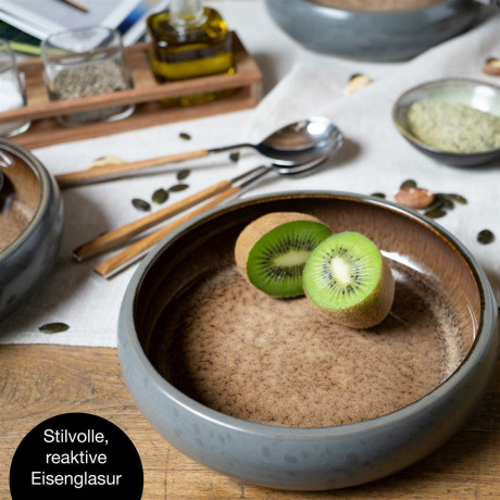 Moritz & Moritz Moritz & Moritz Suppenteller 4-tlg. Reaktiv  grau Суповые тарелки Moritz &amp; Moritz 4 шт. Реактивный