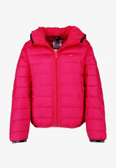 Tommy Hilfiger QUILTED TAPE HOODED  Winter jacket neon pink QUILTED TAPE HOODED Куртка зимняя неоновый розовый