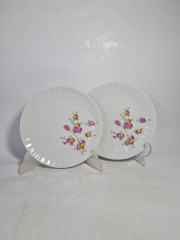 Тарелка винтажная Wundsiedel Bavaria с розочками, 2 шт., 19 см, Германия, 1970-80гг.