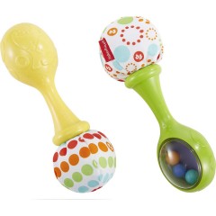Mattel Fisher-Price Babys Rumba-Rasseln mit Stoff Детские погремушки румба в одежде Fisher-Price