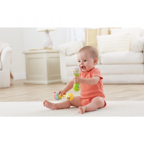 Mattel Fisher-Price Babys Rumba-Rasseln mit Stoff Детские погремушки румба в одежде Fisher-Price