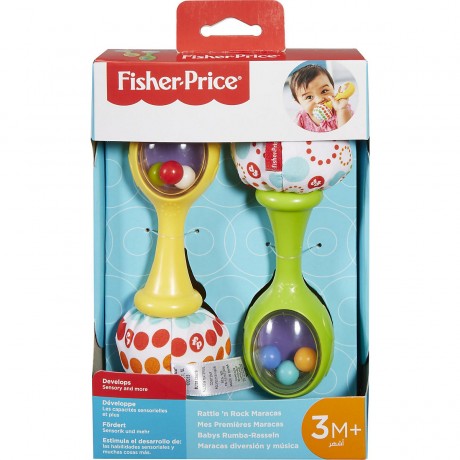 Mattel Fisher-Price Babys Rumba-Rasseln mit Stoff Детские погремушки румба в одежде Fisher-Price
