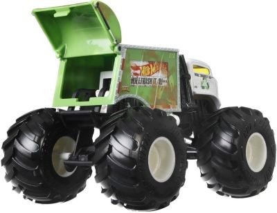 Mattel Hot Wheels Monster Trucks 1:24 Die-Cast Will Trash It All Hot Wheels Monster Trucks 1:24 Литой под давлением уничтожит все