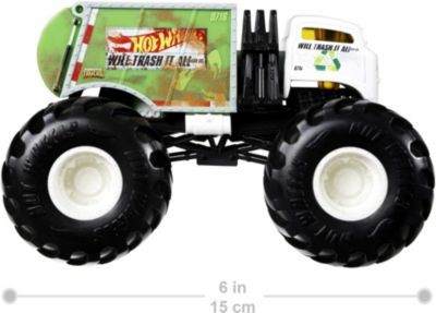 Mattel Hot Wheels Monster Trucks 1:24 Die-Cast Will Trash It All Hot Wheels Monster Trucks 1:24 Литой под давлением уничтожит все