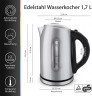 JUNG JUNG Wasserkocher CAMRY CR1253, Wasserkocher mit Temperatureinstellung 60-90°C Digital, 1.7 l, 2200 W, Glas mit Edelstahl, LED Innenbeleuchtung  LCD Display, 360° Basis  Чайник JUNG CAMRY CR1253, чайник с регулировкой температуры 60-90°C, цифровой, 1