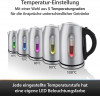 JUNG JUNG Wasserkocher CAMRY CR1253, Wasserkocher mit Temperatureinstellung 60-90°C Digital, 1.7 l, 2200 W, Glas mit Edelstahl, LED Innenbeleuchtung  LCD Display, 360° Basis  Чайник JUNG CAMRY CR1253, чайник с регулировкой температуры 60-90°C, цифровой, 1