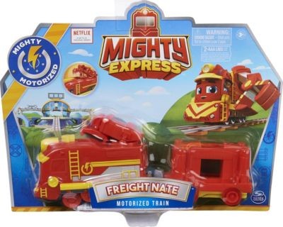 Spin Master Mighty Express Motorisierter Zug Frachter Nick mit Guterwaggon Грузовик моторизованного поезда Mighty Express Ник с товарным вагоном