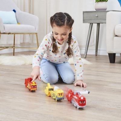 Spin Master Mighty Express Motorisierter Zug Frachter Nick mit Guterwaggon Грузовик моторизованного поезда Mighty Express Ник с товарным вагоном