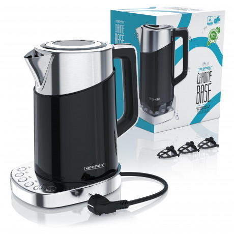 Arendo Arendo Wasserkocher, 1,7 l, 3000 W, Edelstahl, Schnellkoch Funktion, Temperatureinstellung 70° C 100° C  Чайник Arendo, 1,7 л, 3000 Вт, нержавеющая сталь, функция быстрого закипания, регулировка температуры 70°С 100°С