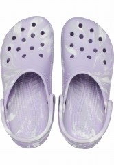 Crocs CLASSIC MARBLED Clogs mottled purple КЛАССИЧЕСКИЙ МРАМОР сабо пятнистый фиолетовый