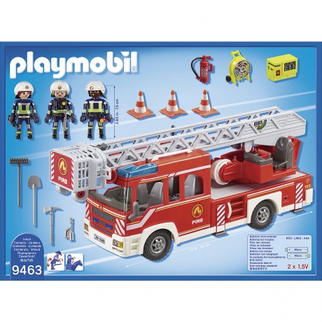 PLAYMOBIL PLAYMOBIL 2er Set: 9463 Feuerwehr-Leiterfahrzeug + 9464 Feuerwehr-Rustfahrzeug Набор PLAYMOBIL из 2 предметов: пожарная машина с лестницей 9463 + пожарная машина 9464.