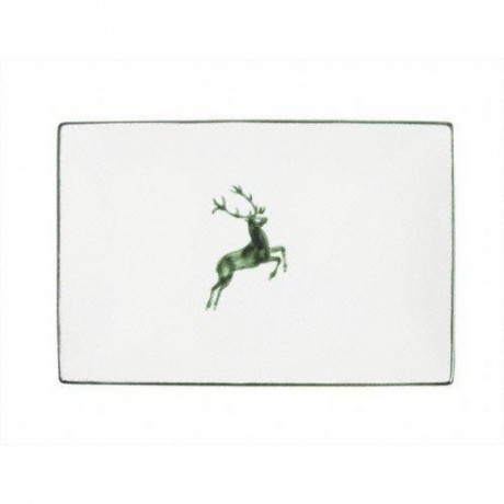 Gmundner Keramik Gmundner Keramik Gruner Hirsch Platte rechteckig 30x20x2,5 cm Тарелка Gmundner керамическая зеленый олень прямоугольная 30x20x2,5 см
