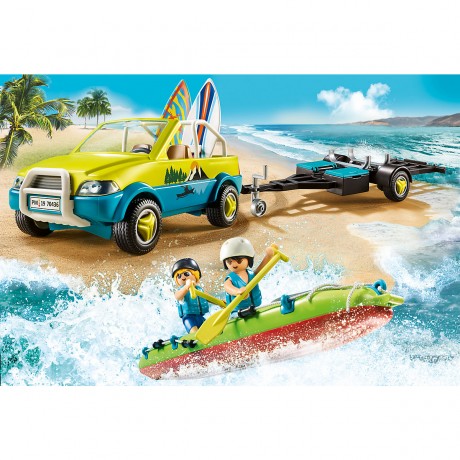 PLAYMOBIL PLAYMOBIL 70436 Strandauto mit Kanuanhanger PLAYMOBIL 70436 Beach Car с прицепом для каноэ