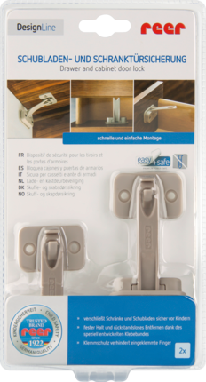 Reer дизайн линия  дизайн линия  шкаф двери безопасности для приклеивания или навинчивания, 2 шт