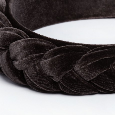 Filippa Firenze Scarcela Haarreif in Samt Grigio Scarcela бархатная повязка на голову