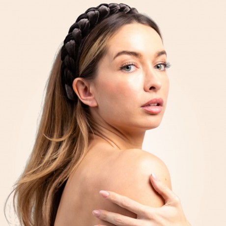 Filippa Firenze Scarcela Haarreif in Samt Grigio Scarcela бархатная повязка на голову