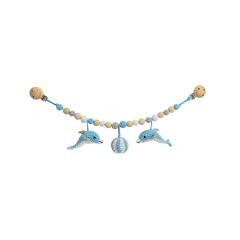 SindiBaba® Kinderwagenkette Delfin DOLPHY gehakelt mit Rasseln Багги цепочка дельфин ДОЛЬФИ вязаная крючком с погремушками