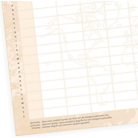 nikima Papeterie A5 Spielblock Stadt Land Fluss Reisespiel Reisespiele Papeterie A5 Pad город загородная игра путешествия по реке игры путешествия