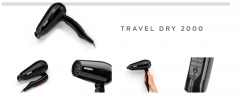 BaByliss Travel dry 2000 Фен дорожный для путешестий, черный, складной, 2000вт, 300г