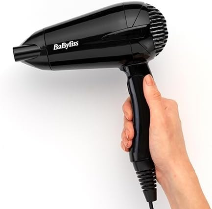 BaByliss Travel dry 2000 Фен  дорожный для путешестий, черный, складной, 2000вт, 300г