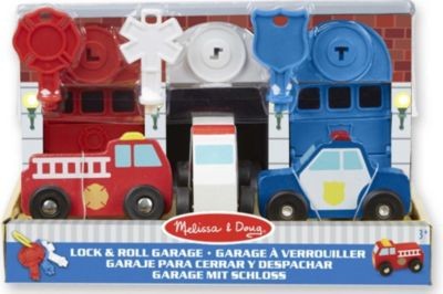 Melissa  Doug Rettungsdienstgarage aus Holz Деревянный гараж скорой помощи