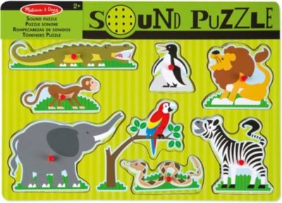 Melissa  Doug Soundpuzzle aus Holz Деревянный звуковой пазл