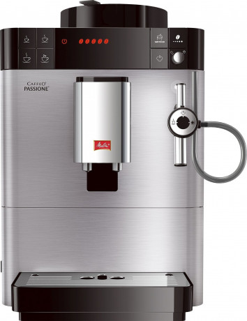 Melitta Melitta Kaffeevollautomat Passione F54/0-100, Edelstahl, Moderne Edelstahl-Front, tassengenau frisch gemahlene Bohnen  Полностью автоматическая кофемашина Melitta Passione F54/0-100, нержавеющая сталь, современная лицевая панель из нержавеющей ста