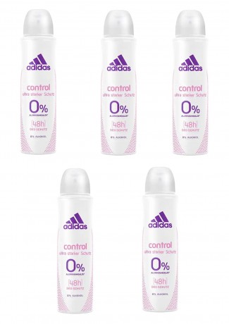 adidas Deospray Адидас Дезодорант Спрей Control Cool & Care  0% без солей алюминия, 150 мл, 5 штук
