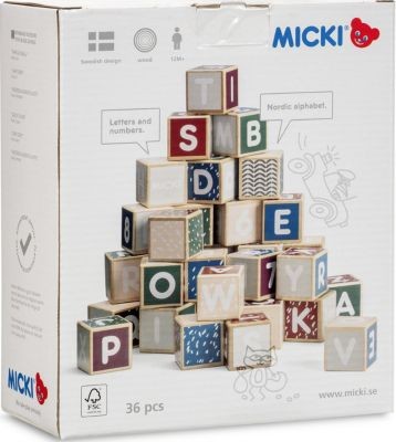 Micki Senses Holzwurfel-Buchstabenbausteine Деревянные кубики для букв Senses