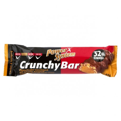 Power System Crunchy Bar EiWeiss Батончик "Peanutbutter Geschmack mit Crunchy Karamell" 45 г