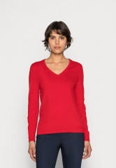 Tommy Hilfiger HERITAGE V NECK  Jumper apple red HERITAGE V-NECK Джемперы яблоко красное