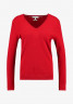 Tommy Hilfiger HERITAGE V NECK  Jumper apple red HERITAGE V-NECK Джемперы яблоко красное