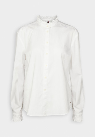 Tommy Hilfiger TONE FRILL RGL  Button-down blouse ecru TONE FRILL RGL Блузка на пуговицах экрю
