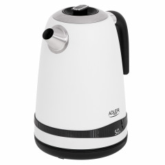 JUNG JUNG Wasserkocher ADLER AD1295W Wasserkocher mit Temperatureinstellung Digital Kettle, 1.7 l, 2200 W, Edelstahl LCD Display 360° Basis, Wasserkessel Wasser kochen Kettle  Чайник JUNG Чайник ADLER AD1295W с регулировкой температуры, цифровой чайник, 1