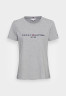 Tommy Hilfiger Print T-shirt light grey футболка с принтом светло-серый