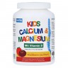 NEW NORDIC Kids Calcium & Magnesium Кидс Витамины с Кальцием, Магнием и D3 для детей от 3 лет, со вкусом ягод, 180 жевательных таблеток