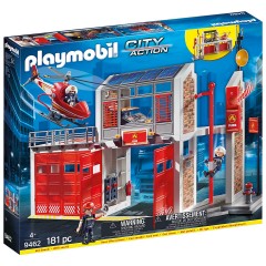 PLAYMOBIL PLAYMOBIL 2er Set: 9462 Grosse Feuerwache + 9466 Feuerwehr-Truck PLAYMOBIL Набор из 2 предметов: Большая пожарная станция 9462 + Пожарная машина 9466
