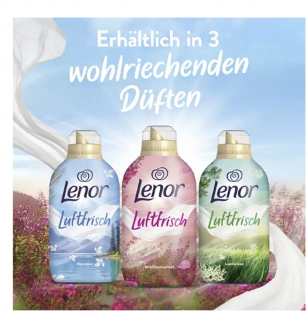 Lenor Weichspüler Konzentrat Luftfrisch Wildblumenfeld 50 WL, Кондиционер для стирки белья "Свежесть цветочного поля", 50 загрузок (700мл)