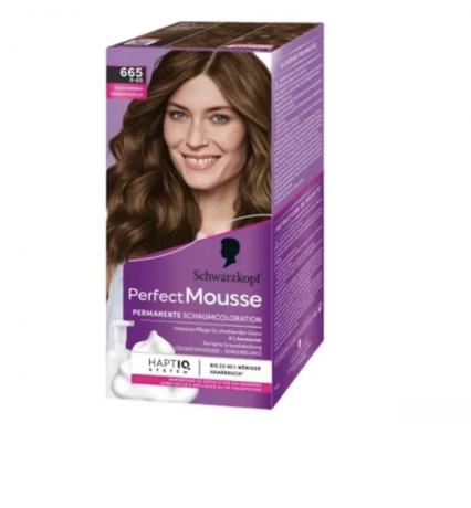 Schwarzkopf Perfect Mousse Краска-мусс для волос, тон 665 Шоколадное золото