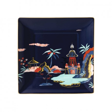 Wedgwood Wedgwood Wonderlust Tablett Blue Pagoda 14,5 cm Поднос Wedgwood Wonderlust Blue Pagoda 14,5см