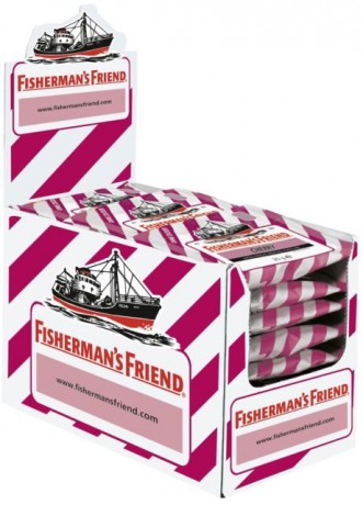 Fisherman's Friend Cherry Фишерманс Френд Конфеты Вишня без сахара, Коробка 24 шт. x 25 г
