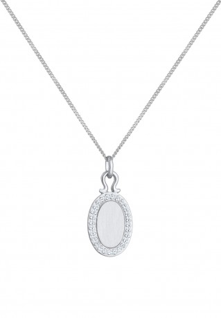 Elli PREMIUM Elli PREMIUM Halskette Panzerkette Kristall Anhanger 925 Sterling Silber  Колье Elli PREMIUM бордюрная цепочка кристалл кулон серебро 925 пробы