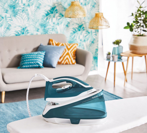 Tefal Tefal Dampfbugelstation SV6115 Express Essential, 1400 ml Wassertank, 5,2 Bar Druck, Dampfstoss: 280 g/Min., Dauerdampfmenge: 120 g/Min. Паровая гладильная станция Tefal SV6115 Express Essential, резервуар для воды 1400 мл, давление 5,2 бар, парово