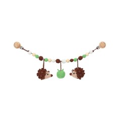 SindiBaba® Kinderwagenkette Igel HARRY gehakelt mit Rasseln Цепочка на коляску Ежик ГАРРИ связан крючком с погремушками
