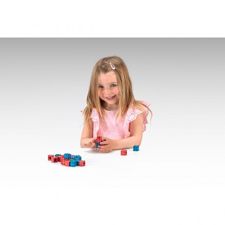 Wissner aktiv lernen Steckwurfel rot\/blau (100 Stuck) Кубики с прорезями красный/синий (100 шт.)