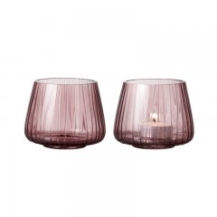 Bitz Bitz Kusintha - Glas pink Teelichthalter Set 2-tlg. d: 7,5 Bitz Kusintha - Набор стеклянных розовых подсвечников из 2 шт. д: 7,5