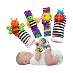 Vicabo Baby Rasseln Spielzeug Socken und Handgelenk Rasseln fur Kinder Детские погремушки игрушки носки и наручные погремушки для детей