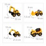 relaxdays Baustellenfahrzeuge Kinder 6-tlg. Set Строительные машины детские 6 шт. установлен