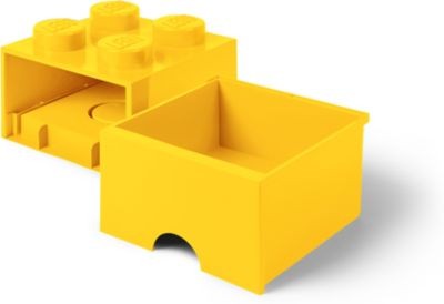 LEGO LEGO Aufbewahrungsbox 4er gelb mit Schublade, 25 x 25 x 18 cm Набор ящиков для хранения LEGO из 4 желтых ящиков с выдвижным ящиком, 25 x 25 x 18 см.