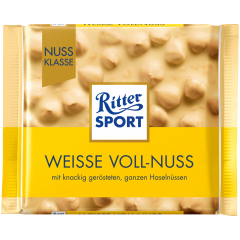 Ritter Sport Nuss-Klasse Weisse Vollnuss Белый шоколад с орехами и рисовыми хлопьями 100г